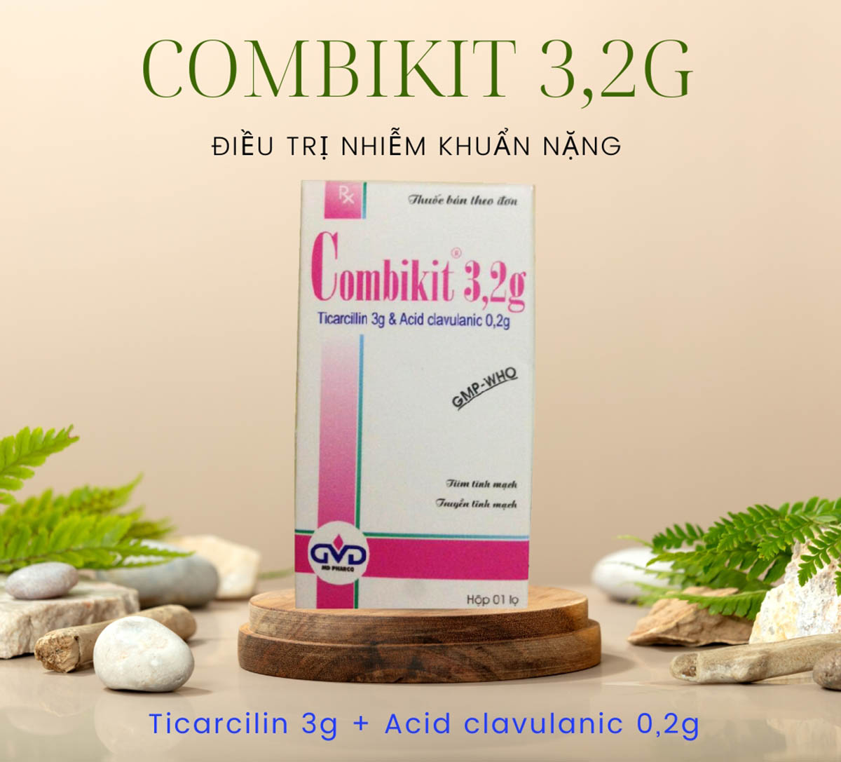 Thuốc Combikit 3,2g - Điều trị nhiễm khuẩn