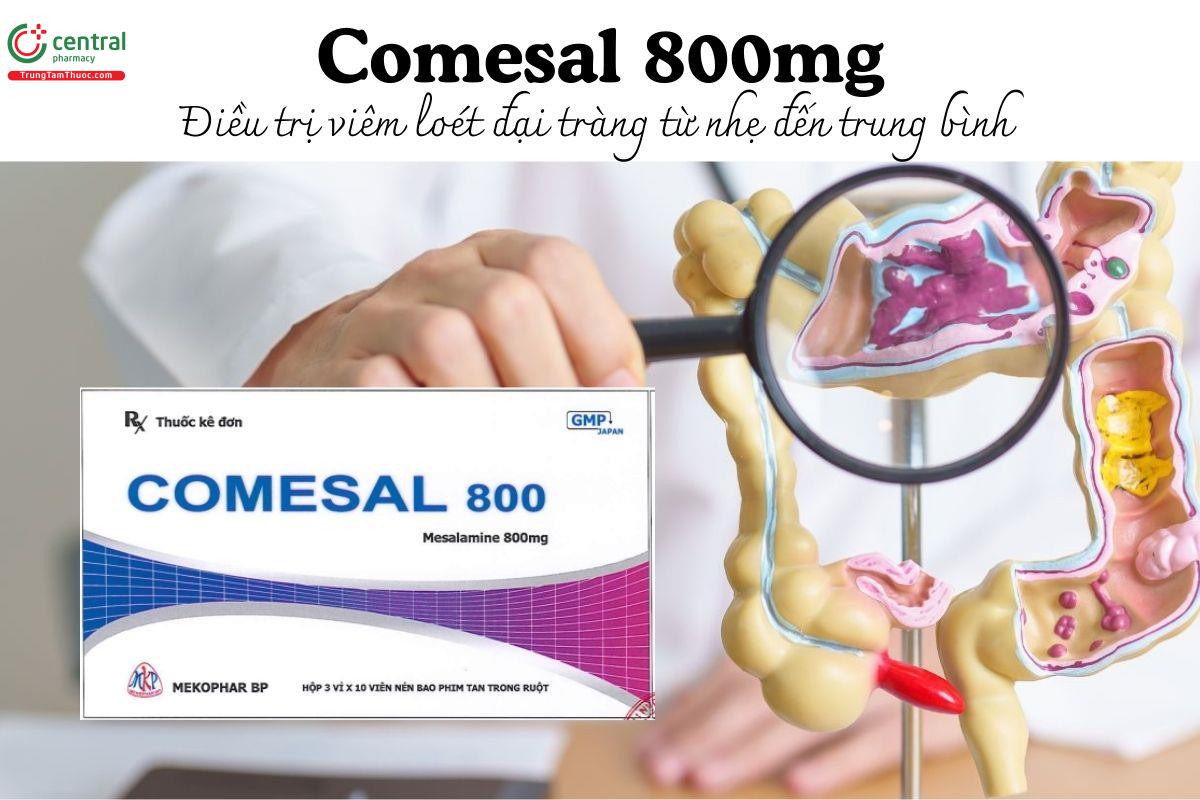 Thuốc Comesal 800mg - Điều trị viêm loét đại tràng từ nhẹ đến trung bình 
