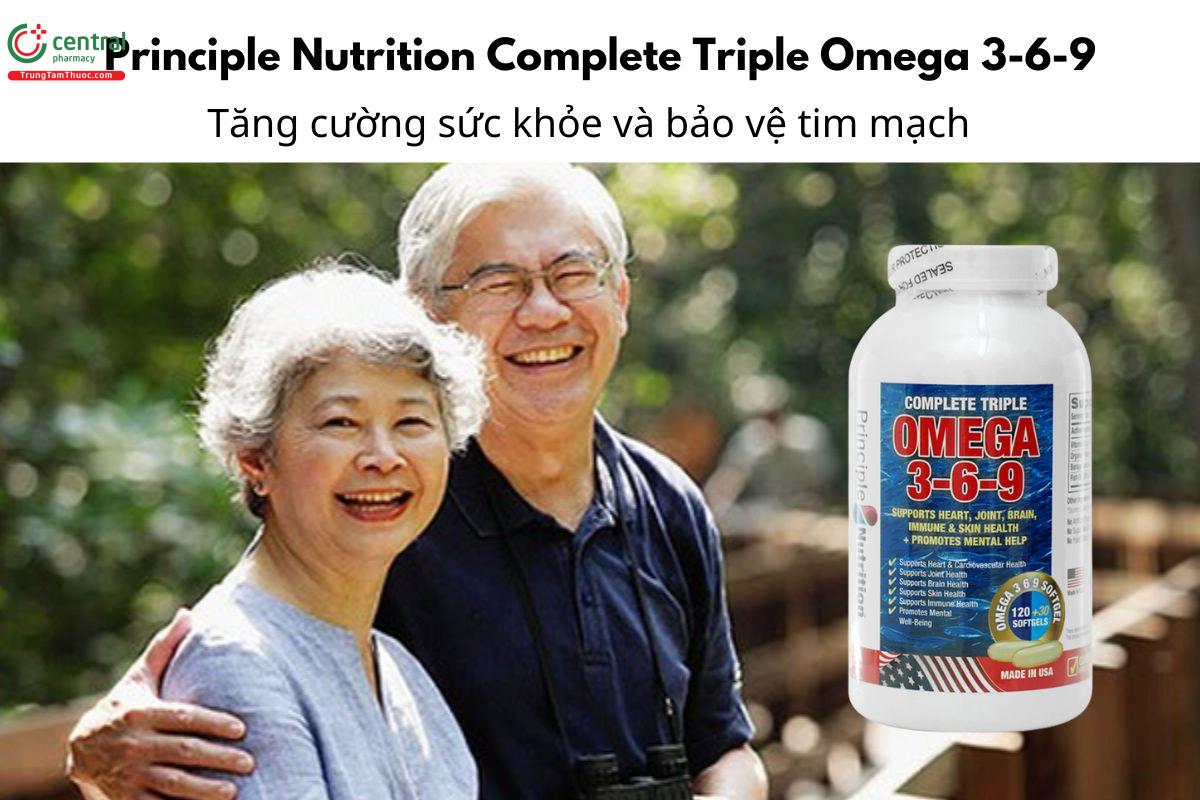  Principle Nutrition Complete Triple Omega 3-6-9 tăng cường sức khỏe và bảo vệ tim mạch