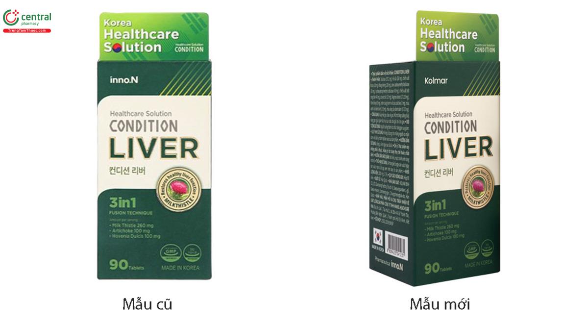 So sánh Condition Liver mẫu cũ và mẫu mới