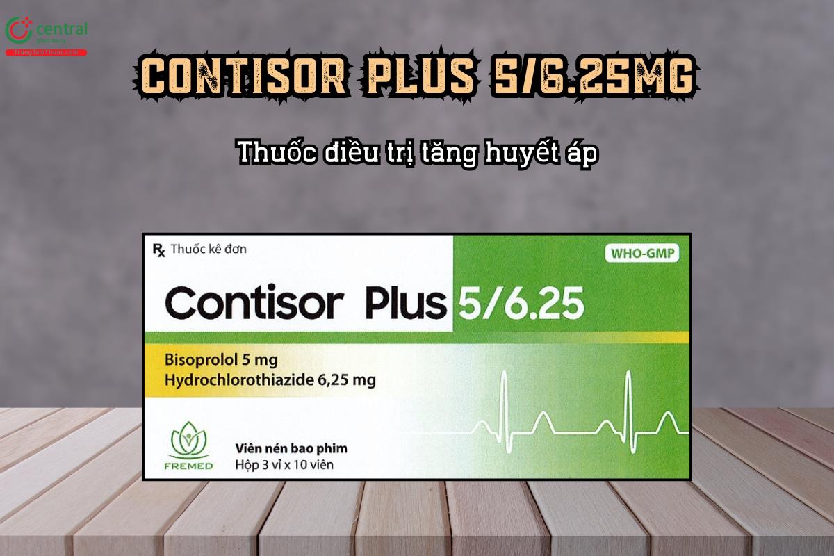Thuốc điều trị tăng huyết áp Contisor Plus 5/6.25mg