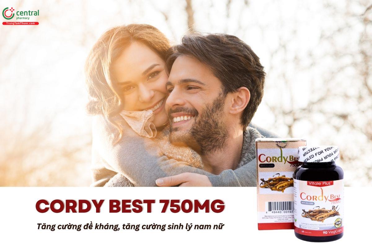 Cordy Best 750mg hỗ trợ tăng đề kháng, tăng sinh lý, chống lão hóa