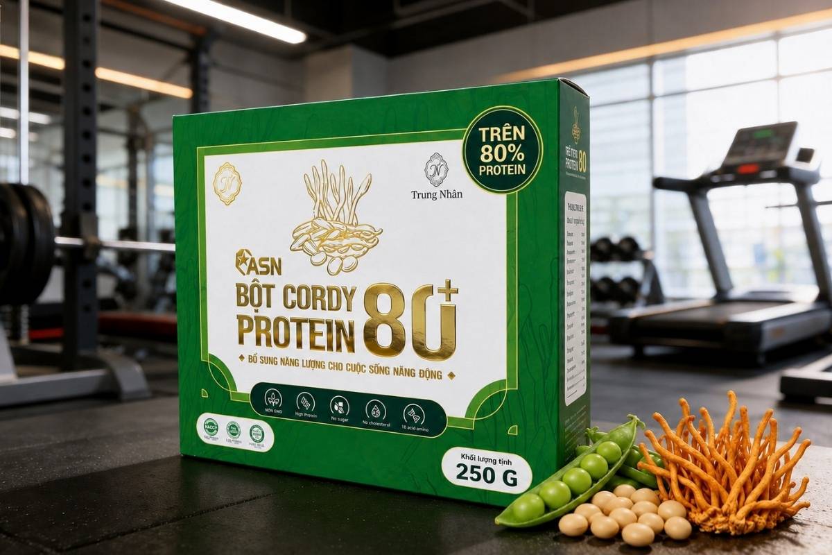 Bột Cordy Protein 80+ hỗ trợ phát triển và phục hồi cơ bắp