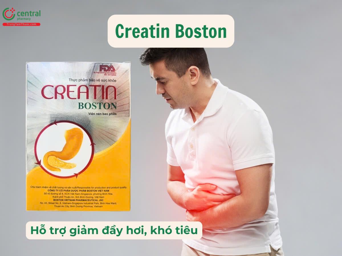 Creatin Boston - Giảm tình trạng đầy hơi và hỗ trợ quá trình tiêu hóa