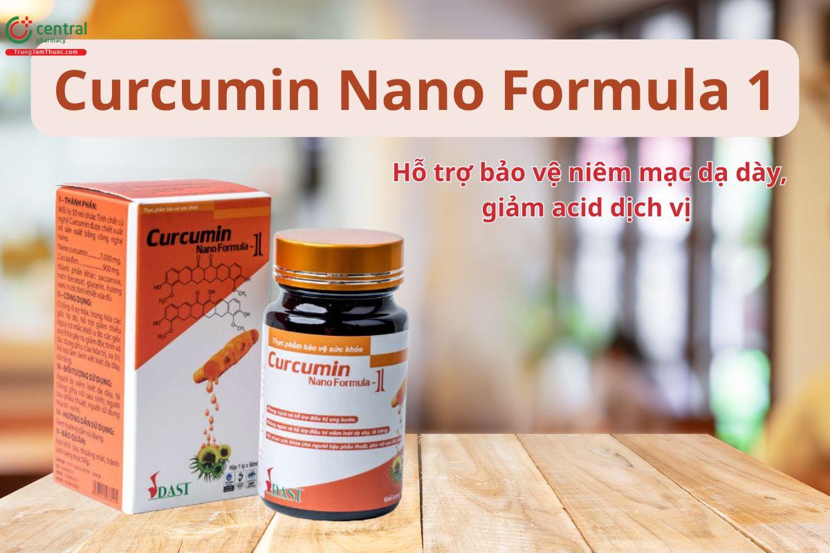 Curcumin Nano Formula 1 hỗ trợ bảo vệ niêm mạc dạ dày, tá tràng