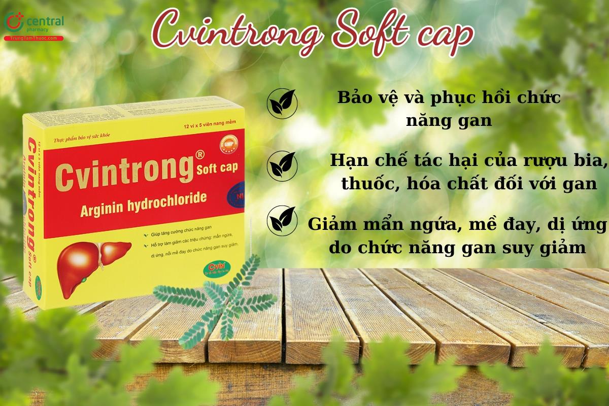 Thuốc Cvintrong Soft cap - Làm giảm triệu chứng do chức năng gan suy giảm