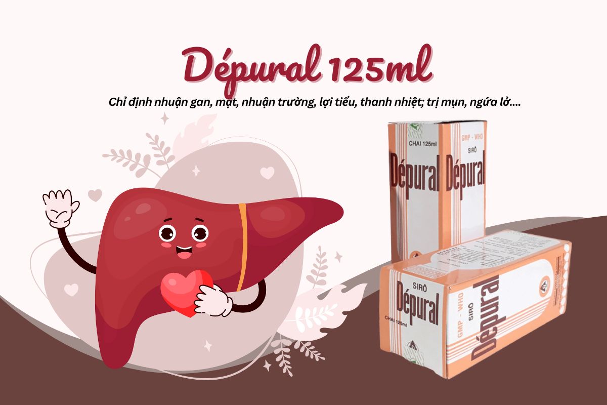 Thuốc Dépural 125ml Sagopha nhuận gan, mật, lợi tiểu, thanh nhiệt