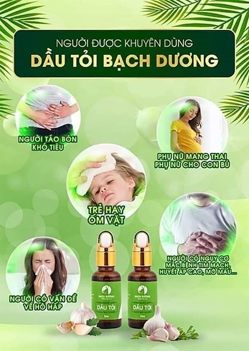 Chỉ định của Dầu tỏi Bạch Dương