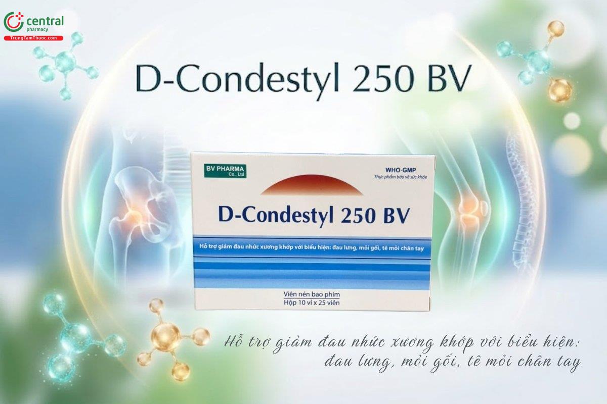 D-Condestyl 250 BV làm giảm cá đau lưng, mỏi gối, tê bì tay chân
