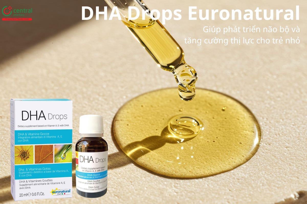 DHA Drops Euronatural giúp bổ sung DHA cho não bộ và chiều cao của trẻ