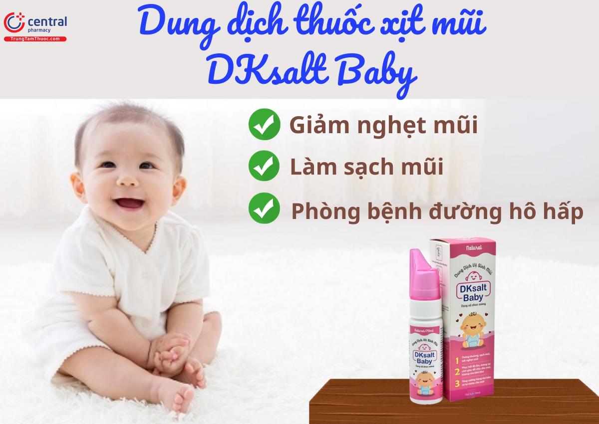 Dung dịch thuốc xịt mũi DKsalt Baby - Giải pháp làm sạch mũi an toàn cho trẻ nhỏ