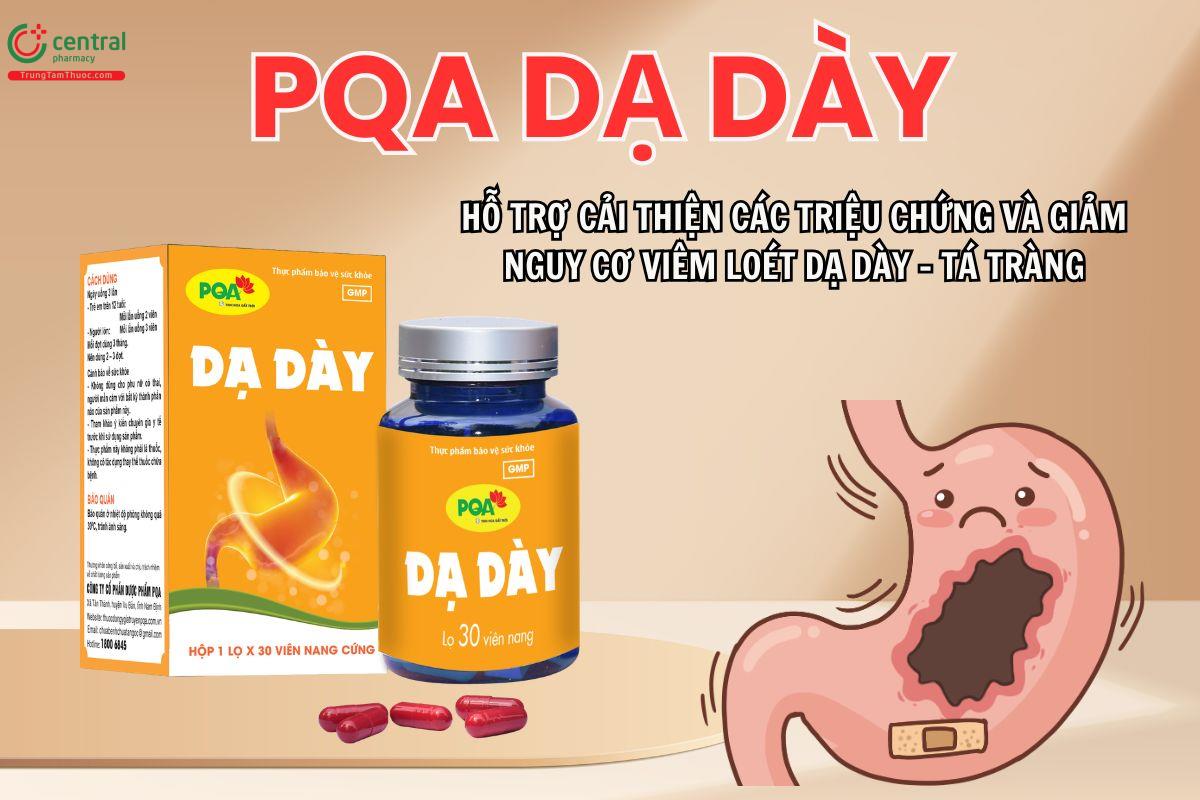 Dạ Dày PQA hỗ trợ giảm biểu hiện viêm loét dạ dày, tá tràng