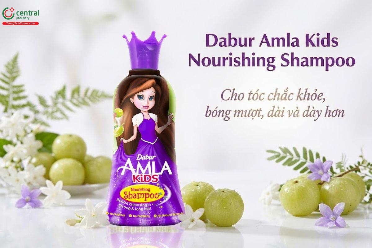 Dầu gội trẻ em Dabur Amla giúp nuôi dưỡng tóc mềm mại, chắc khỏe, óng ả
