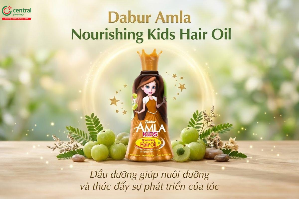 Dầu dưỡng tóc trẻ em Dabur Amla Kids cho tóc mềm mượt, chắc khoẻ hơn