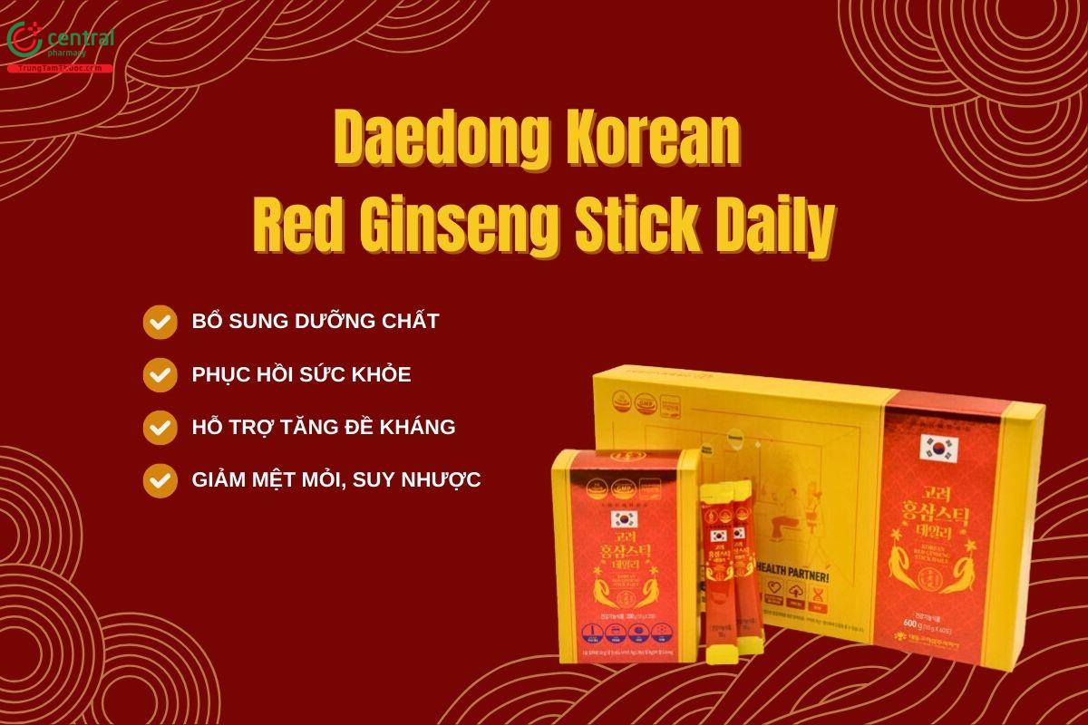 Daedong Korean Red Ginseng Stick Daily tăng sức khỏe, giảm mệt mỏi