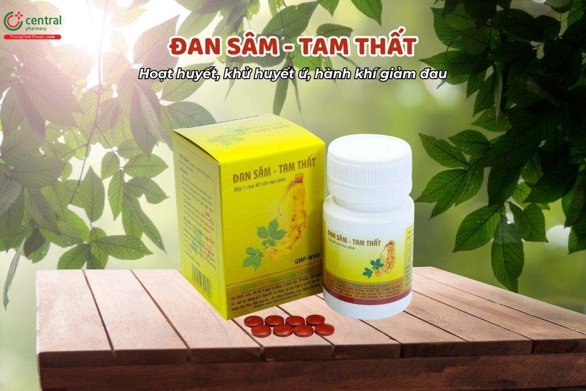 Đan sâm - Tam thất Dược Vạn Xuân phòng ngừa và điều trị tình trạng đau thắt vùng ngực, tức ngực, đau nhói tim do huyết ứ và thiểu năng tuần hoàn động mạch vành.