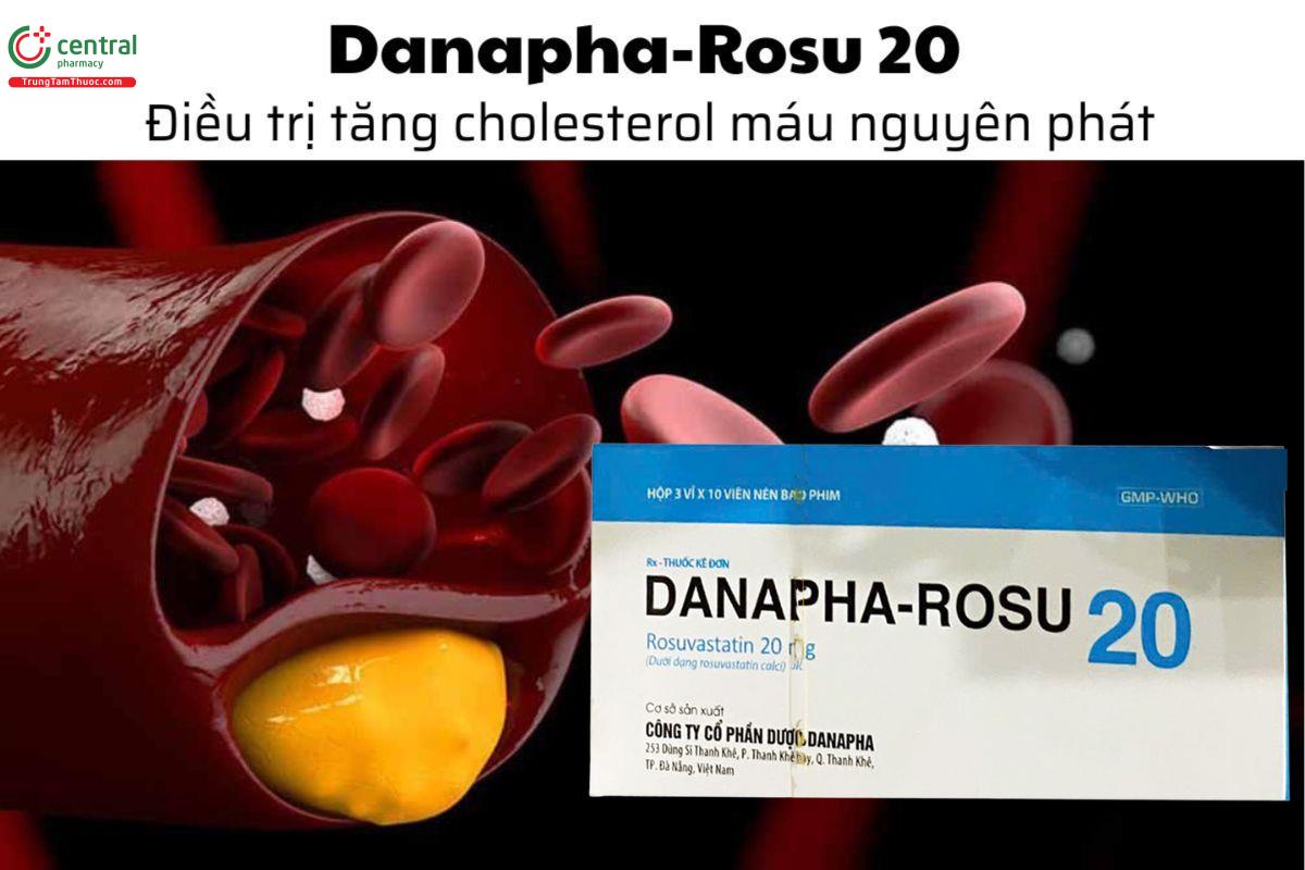 Thuốc Danapha-Rosu 20 - Điều trị tăng cholesterol máu nguyên phát