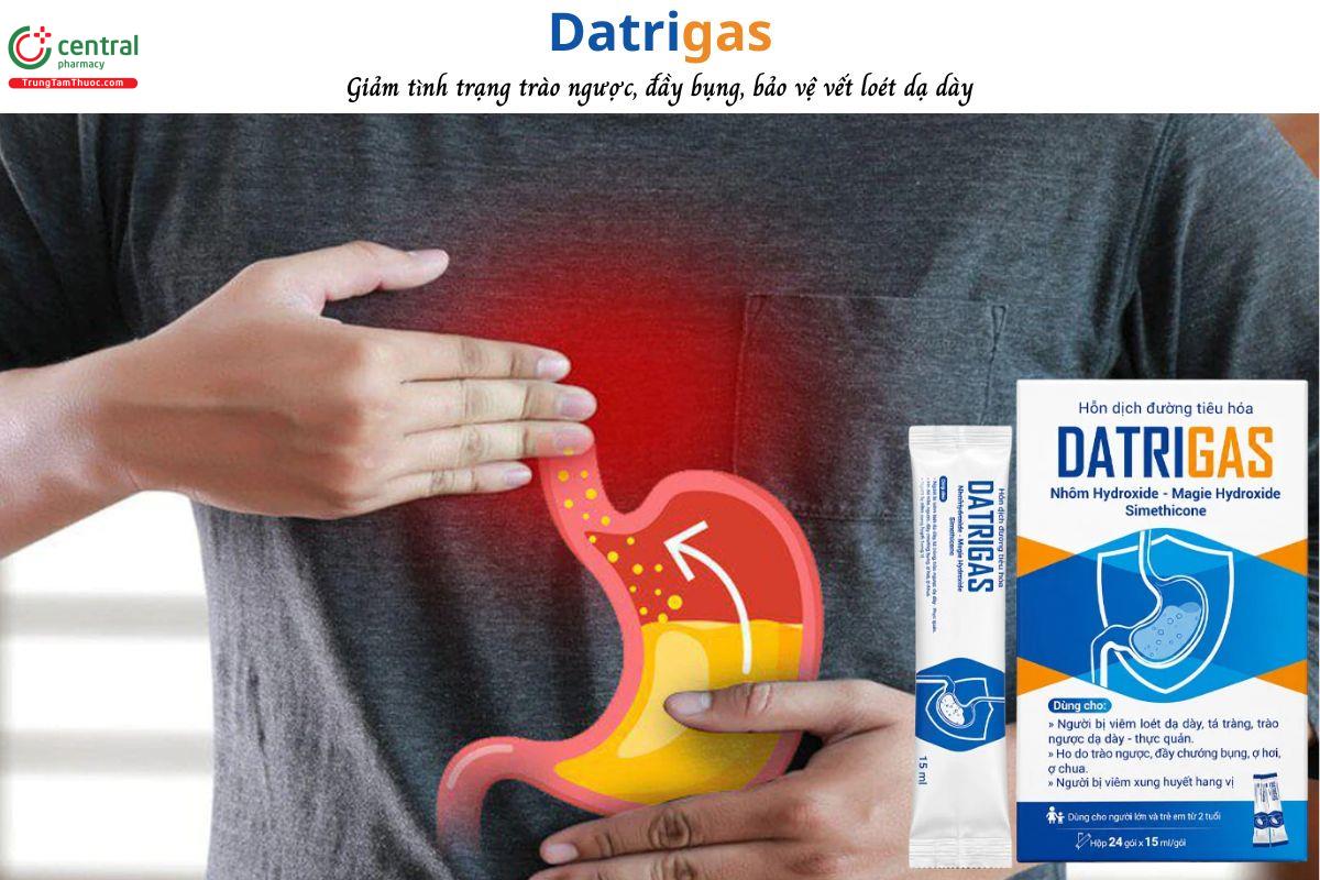 Datrigas - Giảm trào ngược dạ dày, ợ hơi, ợ chua, bảo vệ vết loét