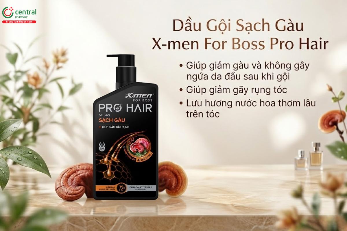 Dầu Gội Sạch Gàu X-men For Boss Pro Hair giảm gàu, giảm gãy rụng tóc