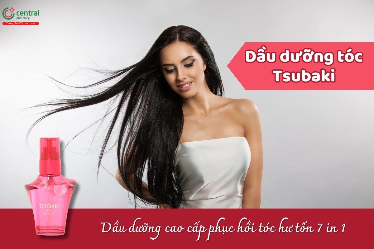 Dầu dưỡng cao cấp phục hồi tóc hư tổn 7 in 1 Tsubaki giúp chăm sóc tóc sâu với tinh chất dầu hoa trà Nhật, cung cấp độ ẩm cần thiết, giúp tóc mềm mượt, vào nếp tự nhiên.