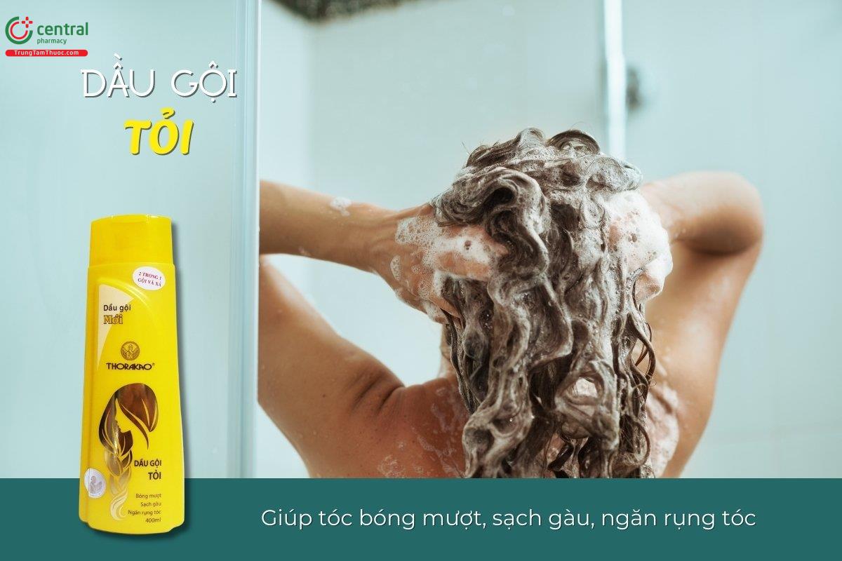Dầu gội Tỏi Thorakao giúp làm sạch gàu, giảm gãy rụng tóc, giúp tóc chắc khoẻ