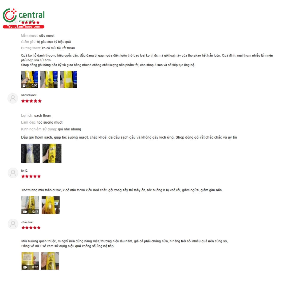 Một số đánh giá của khách hàng về sản phẩm Dầu gội Tỏi