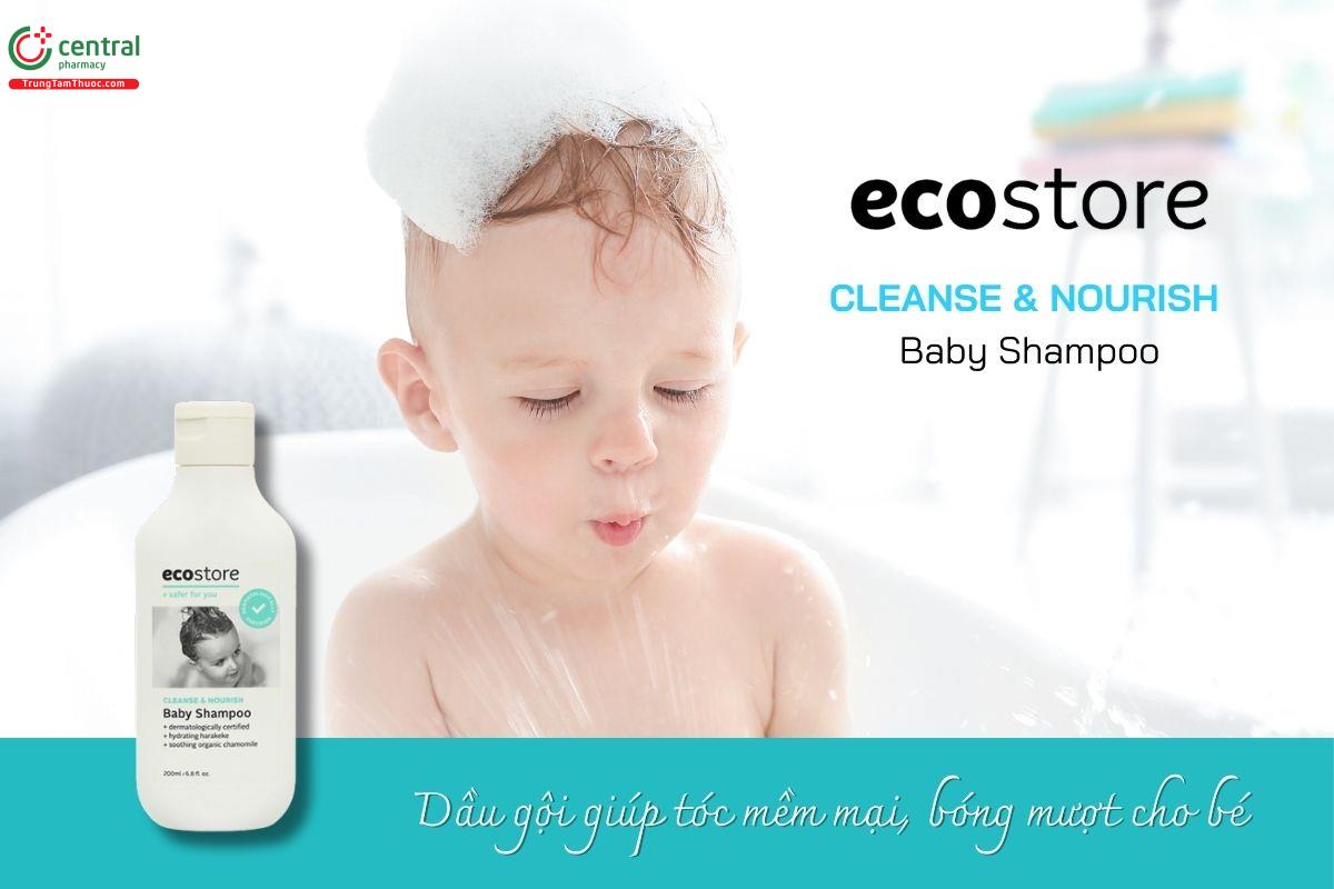 Dầu gội Ecostore dịu nhẹ làm sạch tóc cho bé, mang lại mái tóc mềm mượt và óng ả với chiết xuất từ thực vật và khoáng chất tự nhiên, chứa harakeke New Zealand dưỡng ẩm hiệu quả.