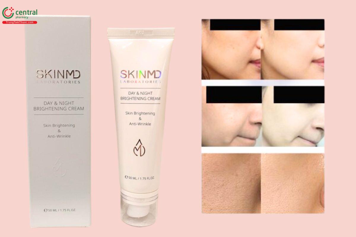 Hiệu quả kem bôi da SkinMD Day & Night Brightening Cream 50ml