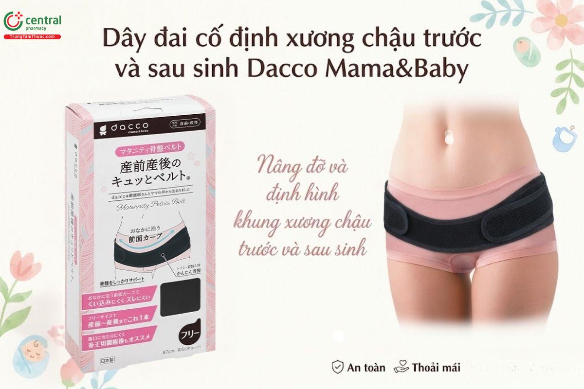 Dây đai cố định xương chậu Dacco Mama&Baby nâng đỡ và định hình xương chậu