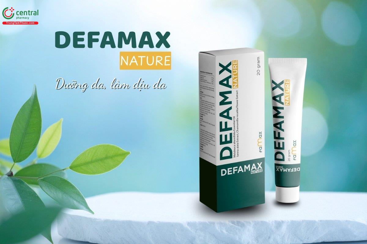 Kem bôi Defamax Nature giúp làm dịu da, chăm sóc và nuôi dưỡng làn da