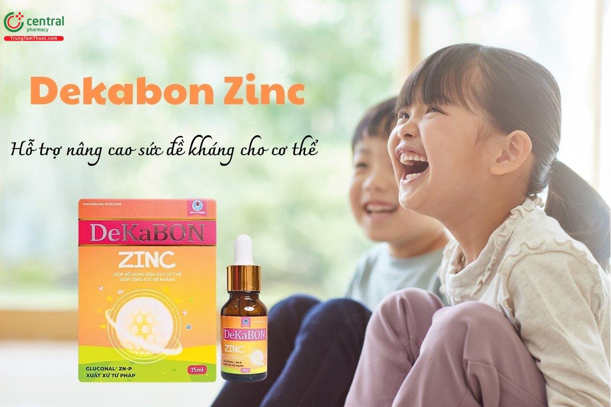 Dekabon Zinc có tác dụng bổ sung Kẽm cho cơ thể, đồng thời hỗ trợ nâng cao sức đề kháng