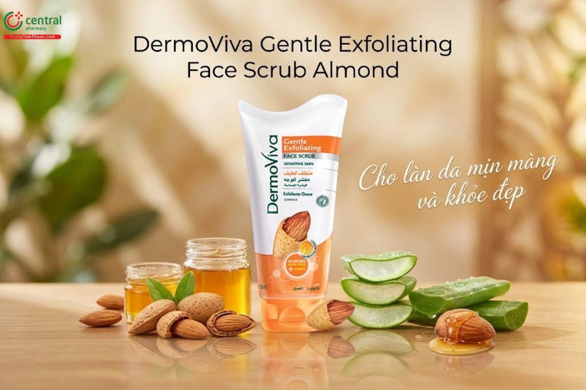 DermoViva Gentle Exfoliating Face Scrub Almond làm sạch tế bào chết hiệu quả