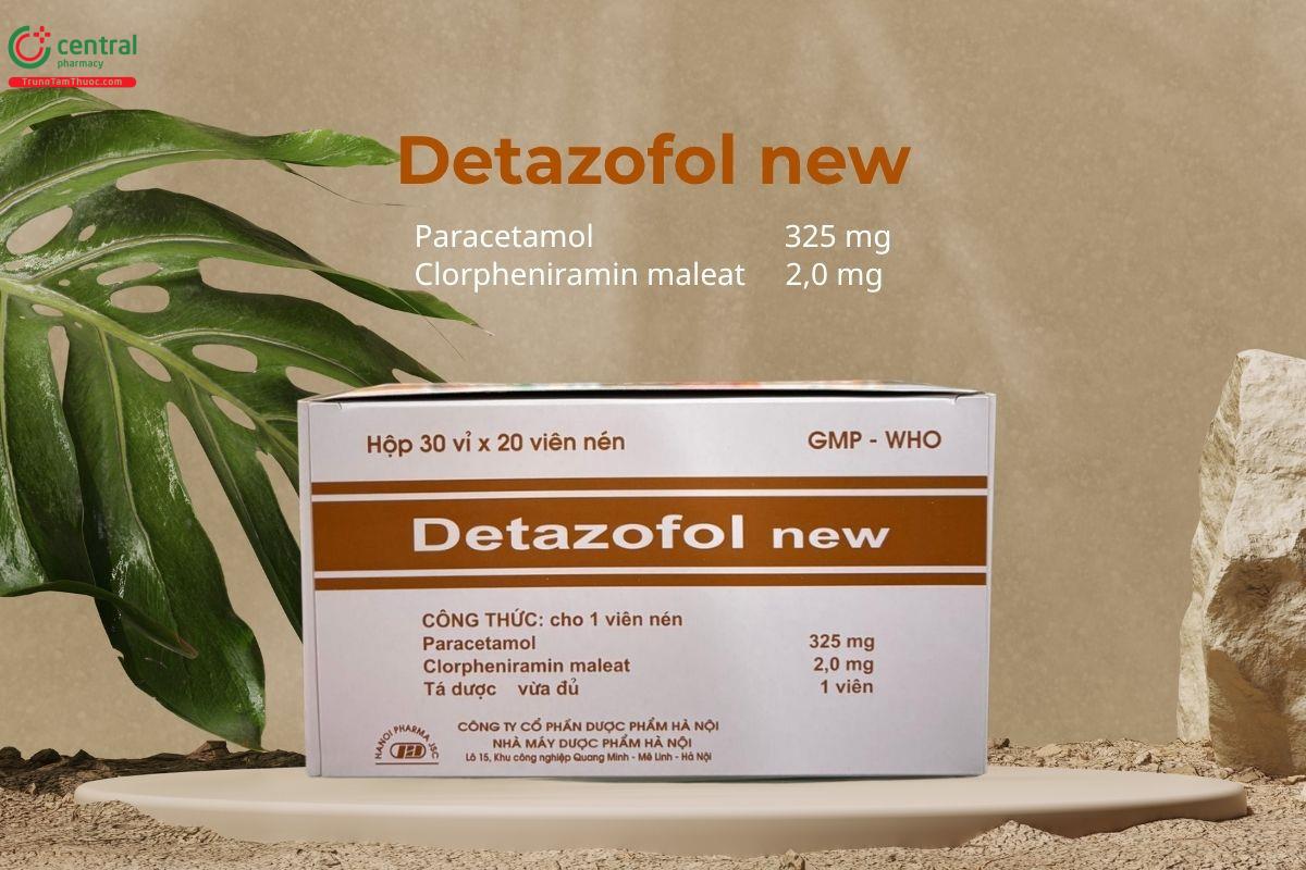 Detazofol new (Paracetamol 325mg) giúp giảm đau đầu, cảm cúm
