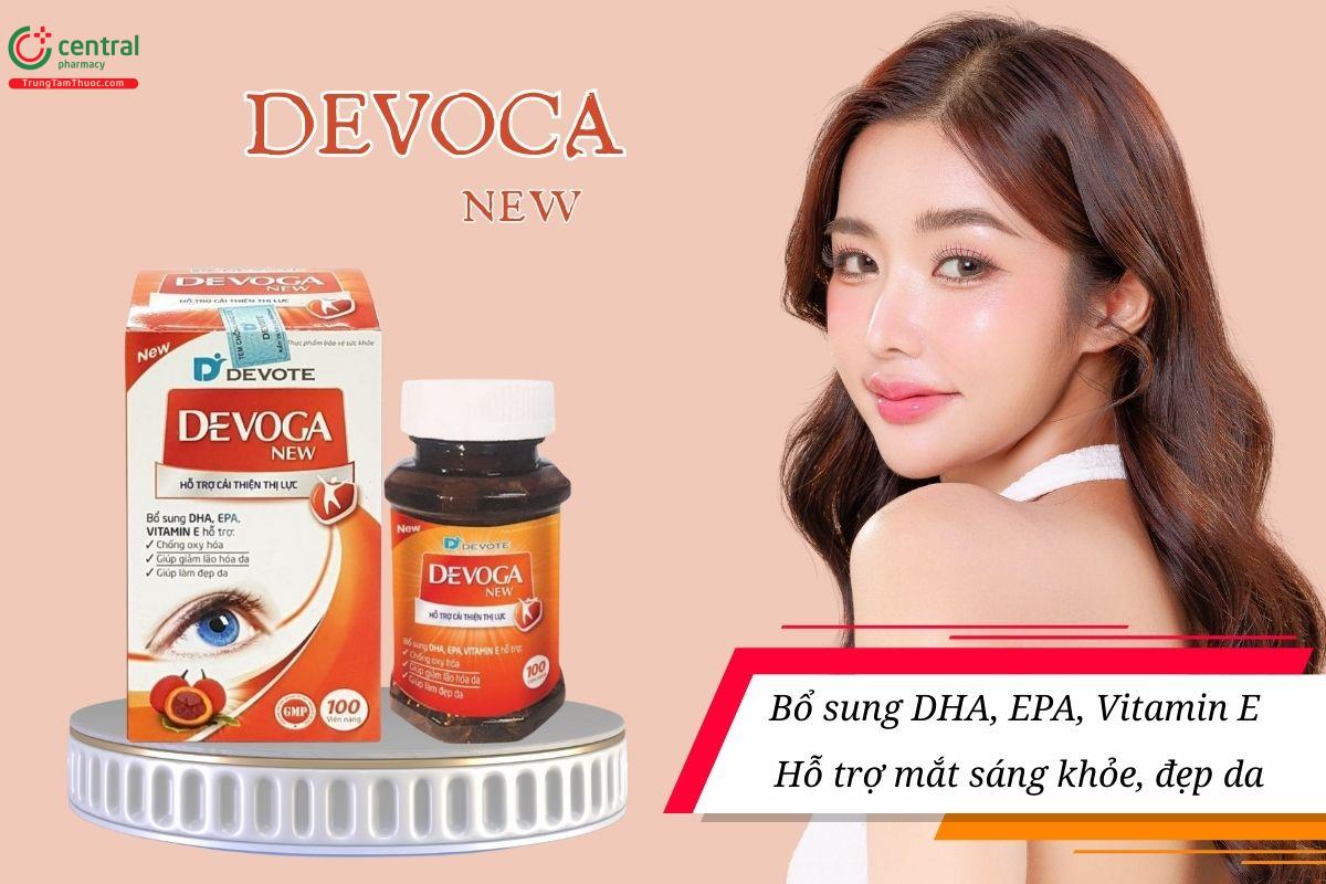 Devoga New bổ sung DHA, EPA, Vitamin E hỗ trợ mắt sáng khỏe, đẹp da