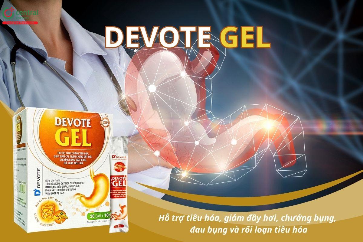 Devote Gel hỗ trợ tiêu hóa, giảm đầy hơi, chướng bụng, đau bụng và rối loạn tiêu hóa
