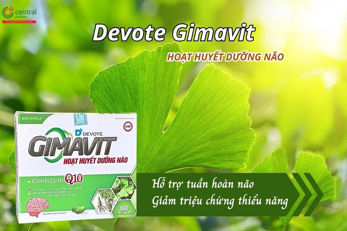 Devote Gimavit hỗ trợ tuần hoàn não, giảm triệu chứng thiểu năng