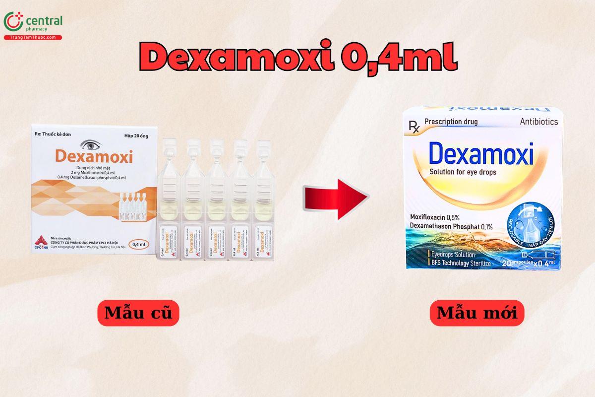Mẫu cũ - mẫu mới thuốc Dexamoxi 0,4ml