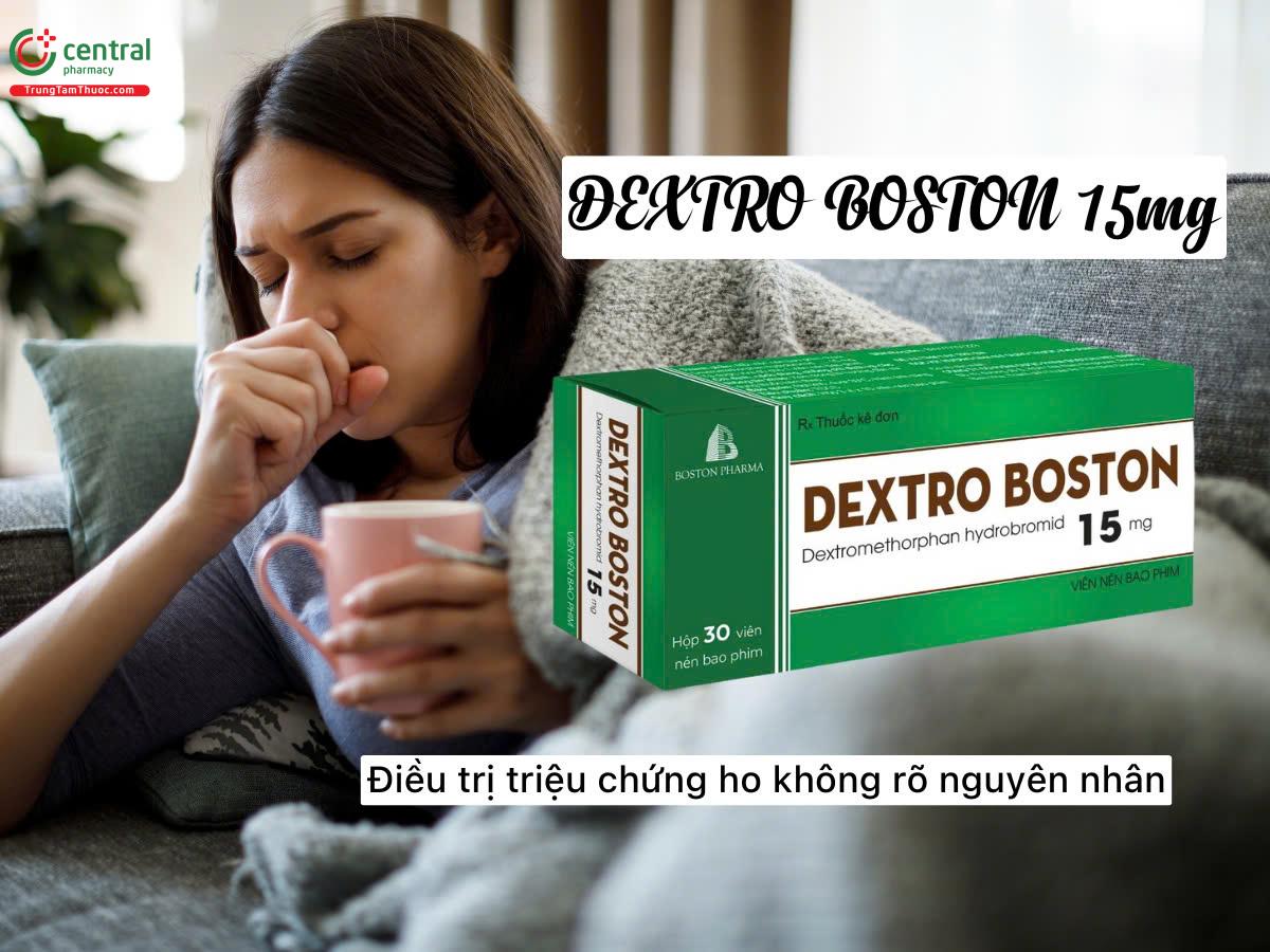 Thuốc Dextro Boston 15mg - Điều trị ho do họng và phế quản bị kích thích