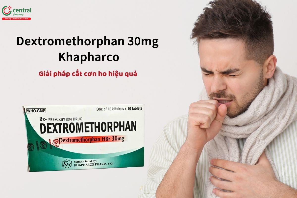 Thuốc Dextromethorphan 30mg Khapharco trị ho do cảm, ho mạn tính