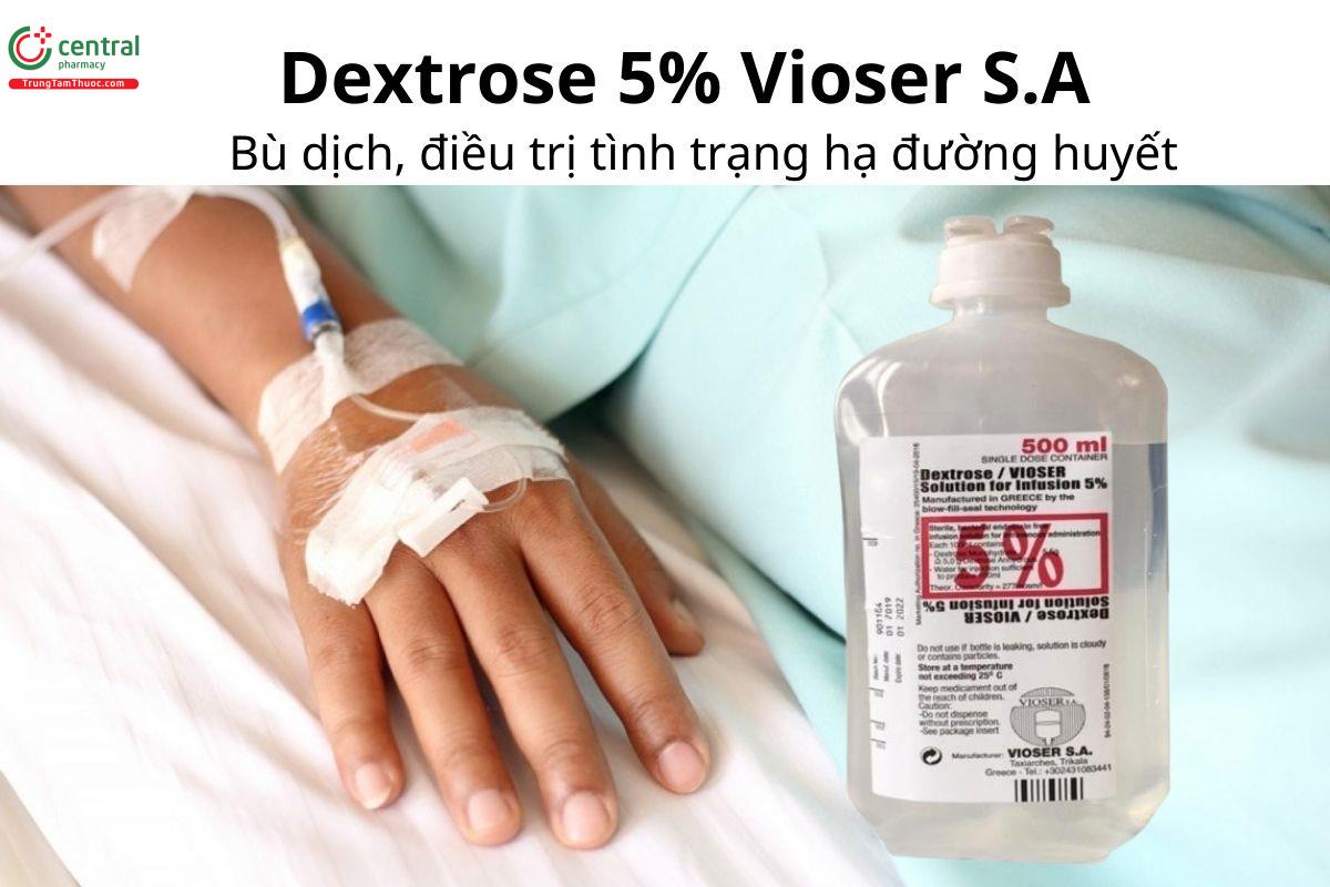 Thuốc Dextrose 5% Vioser S.A - Bù dịch, điều trị tình trạng hạ đường huyết