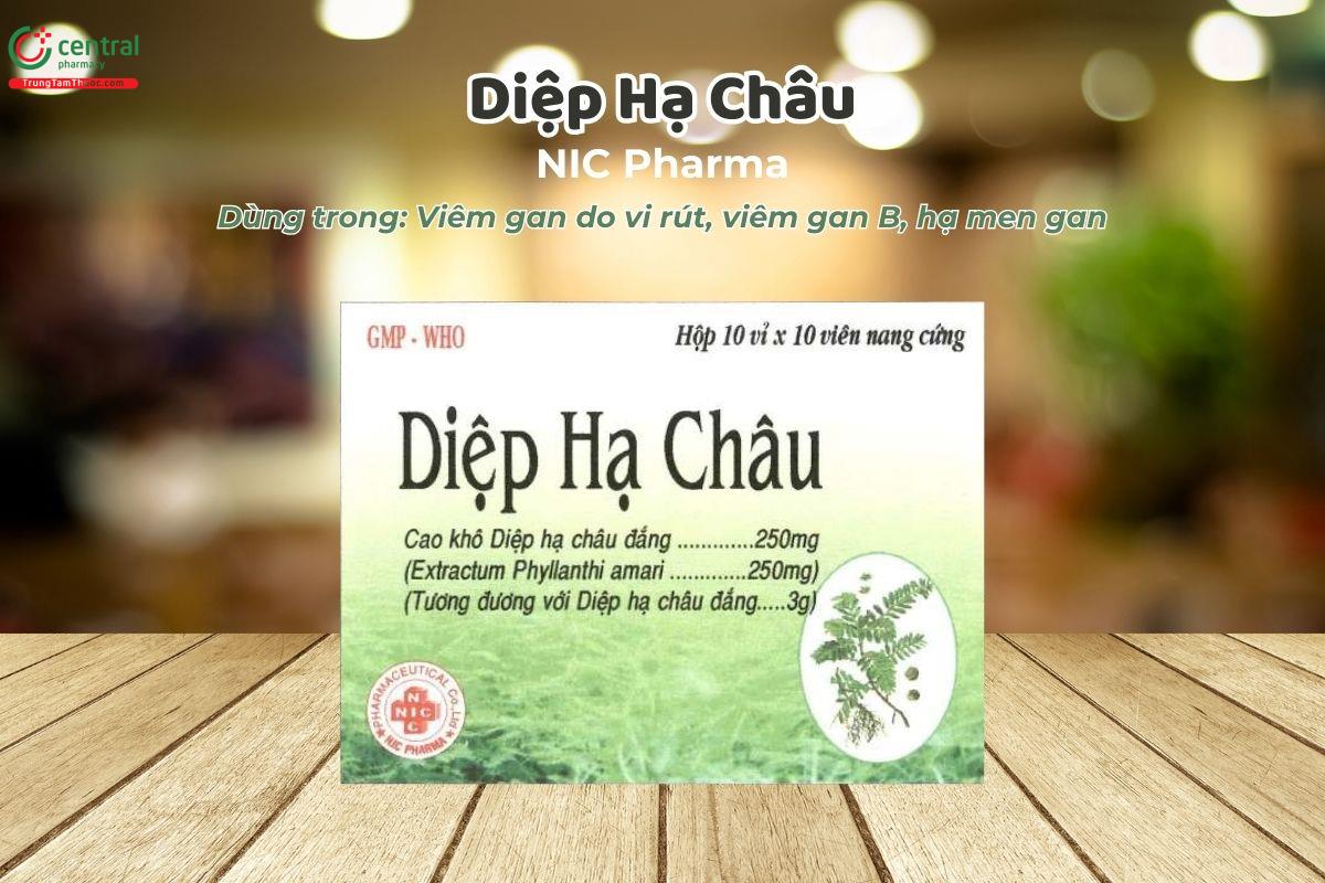 Diệp hạ châu NIC Pharma điều trị viêm gan do virus, đặc biệt là viêm gan B, giúp làm sạch kháng nguyên HBsAg và ức chế sự phát triển của virus, và hỗ trợ hạ men gan.