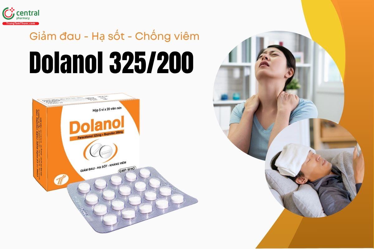 Thuốc Dolanol 325mg/200mg giảm đau, hạ sốt, ngừa viêm nhiễm 