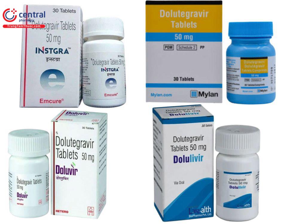 Các thuốc chứa Dolutegravir