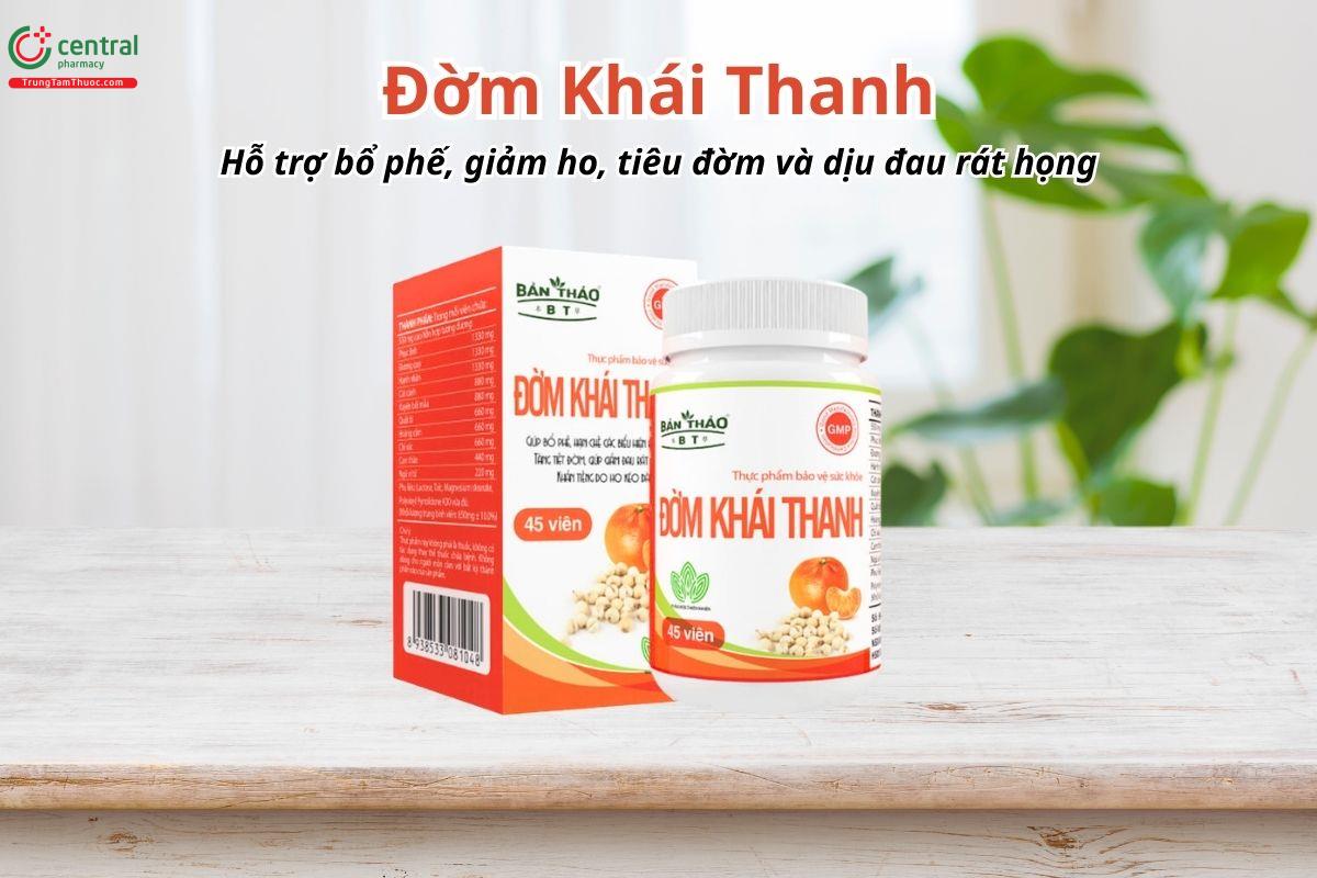 Đờm Khái Thanh hỗ trợ bổ phế, giảm ho, tiêu đờm và dịu đau rát họng
