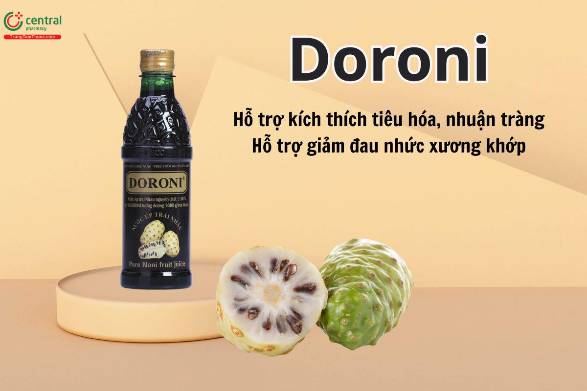 Nước ép trái nhàu Doroni hỗ trợ chức năng tiêu hóa