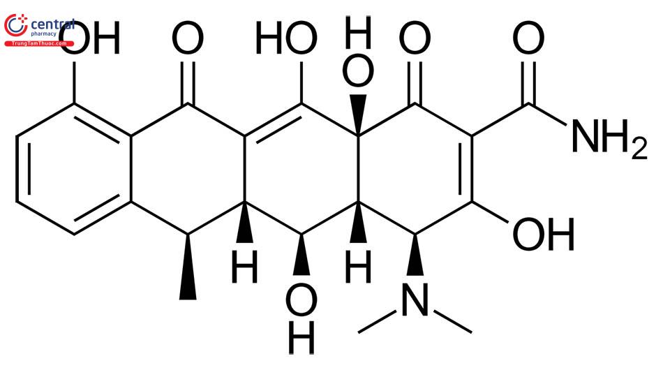 Hình ảnh công thức phân tử của Doxycycline