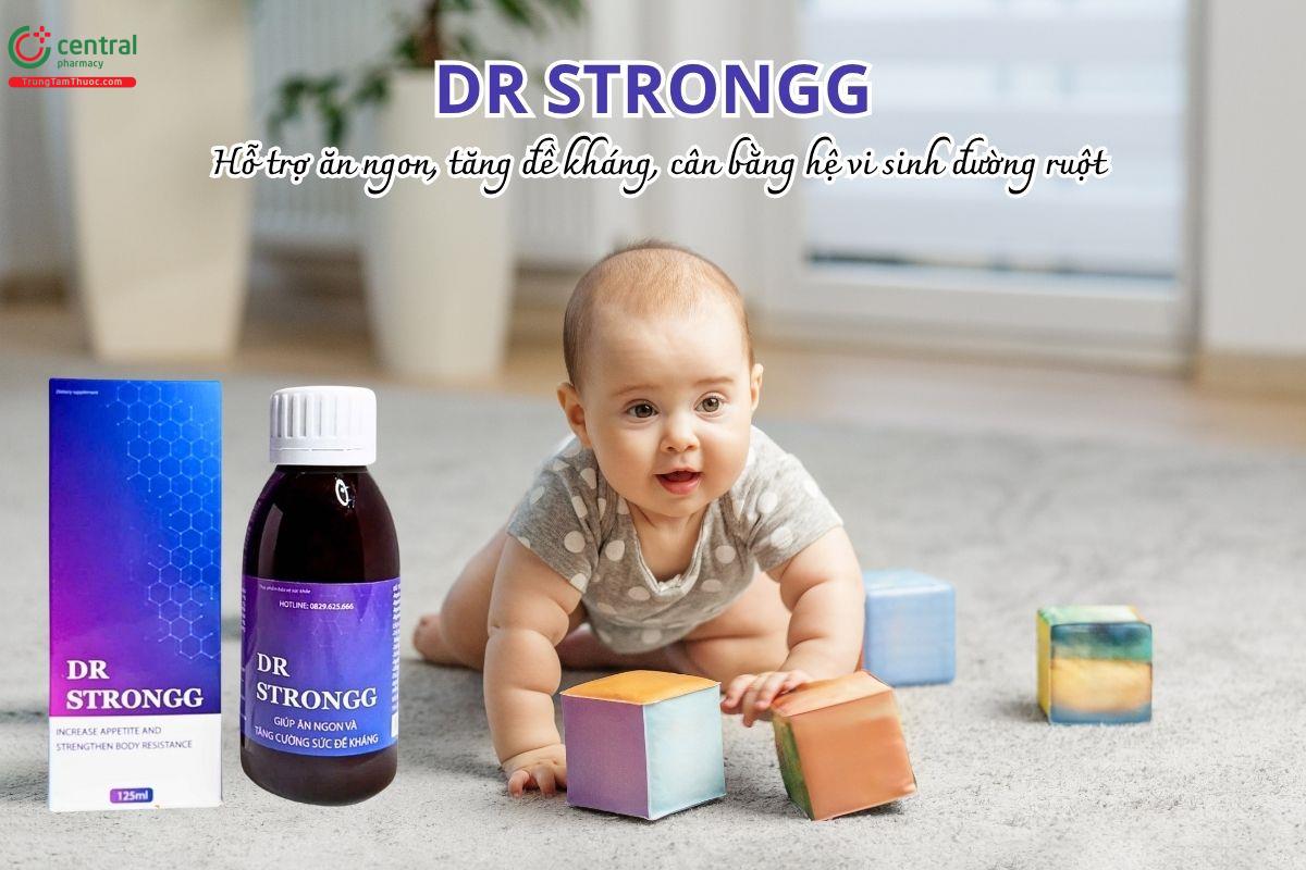 Dr Strongg giúp kích thích ăn ngon, tăng cường đề kháng và hỗ trợ cân bằng hệ vi sinh đường ruột