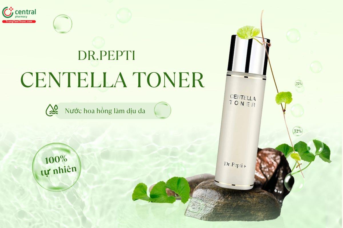 Nước hoa hồng Dr.pepti Centella Toner Ex làm dịu, cấp ẩm căng bóng da