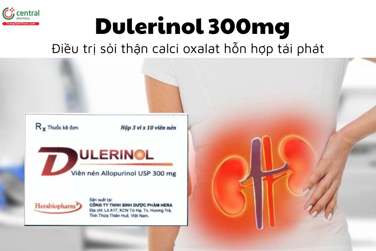 Thuốc Dulerinol 300mg - Điều trị sỏi thận calci oxalat hỗn hợp tái phát