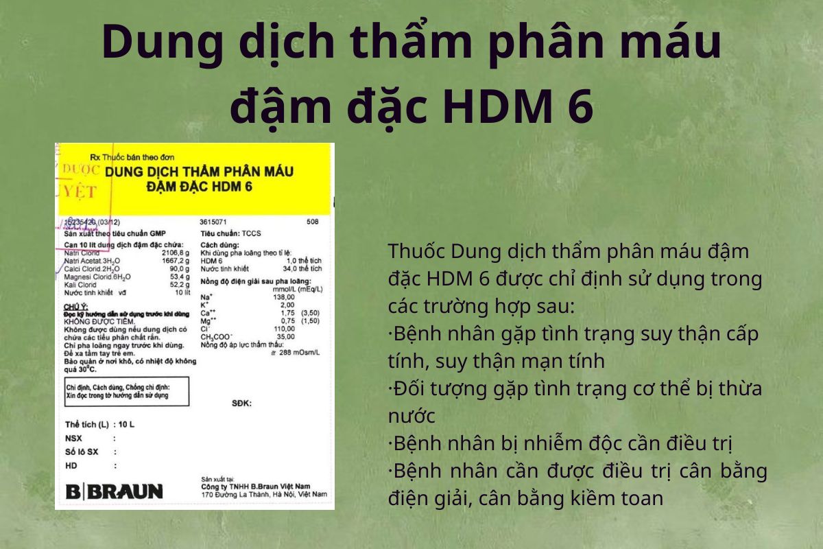 Dung dịch thẩm phân máu đậm đặc HDM 6